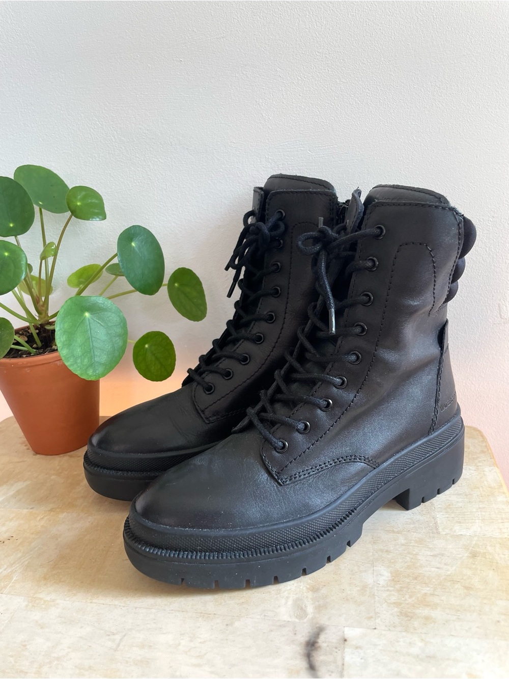 Cougar Saydee Leather Waterproof Combat Boots - 7
